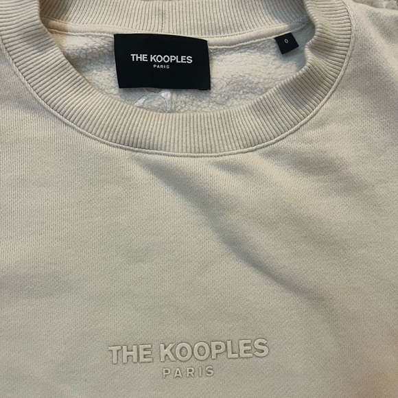 The Kooples Cream Crewneck Sweatshirt size 0 - Picture 2 of 4